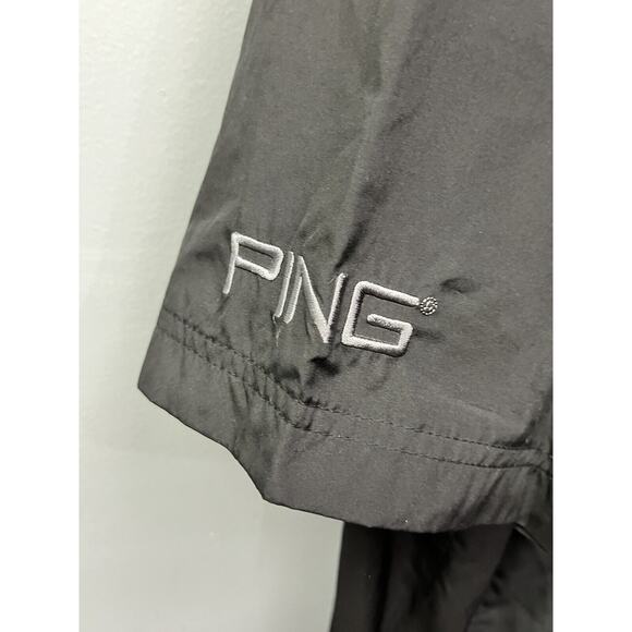Ping Collection Windbreaker Mens Size Medium Short Sleeve 1/4 Zip Black Pockets - Picture 6 of 9